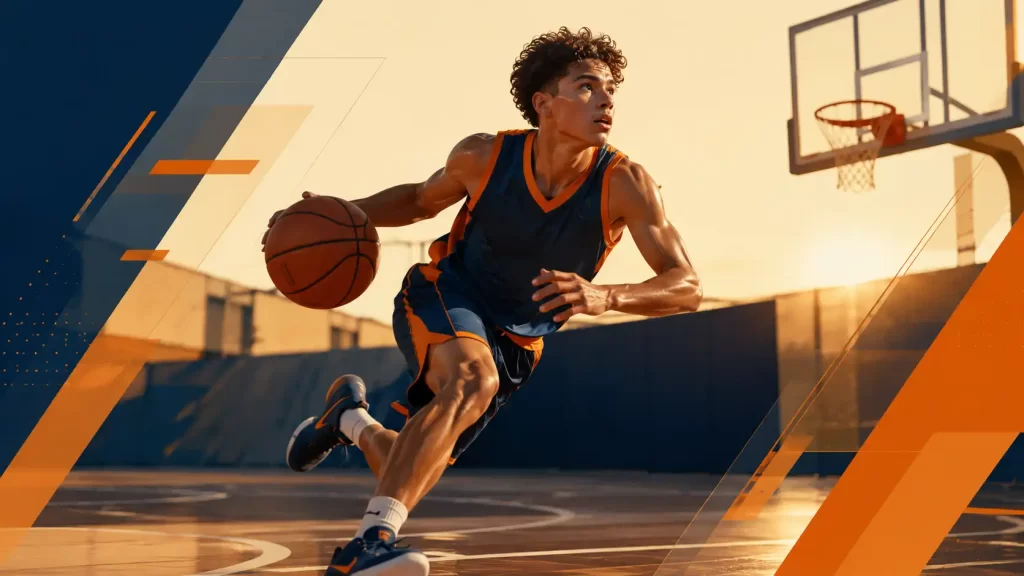High school basketball player driving to the hoop as NCAA international eligibility rules shift recruiting toward U.S. prospects